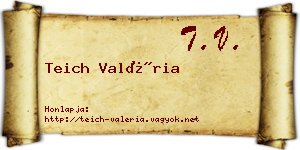 Teich Valéria névjegykártya